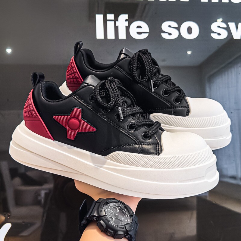 欧洲站潮牌轻奢男鞋春秋厚底增高学生小众鞋休闲运动丑萌大头板鞋