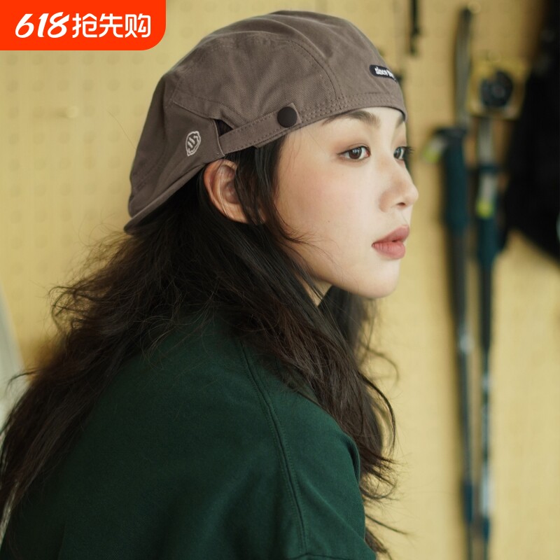 反戴贝雷帽大头围秋冬2025复古帽子男女日系前进帽男士画家帽八角