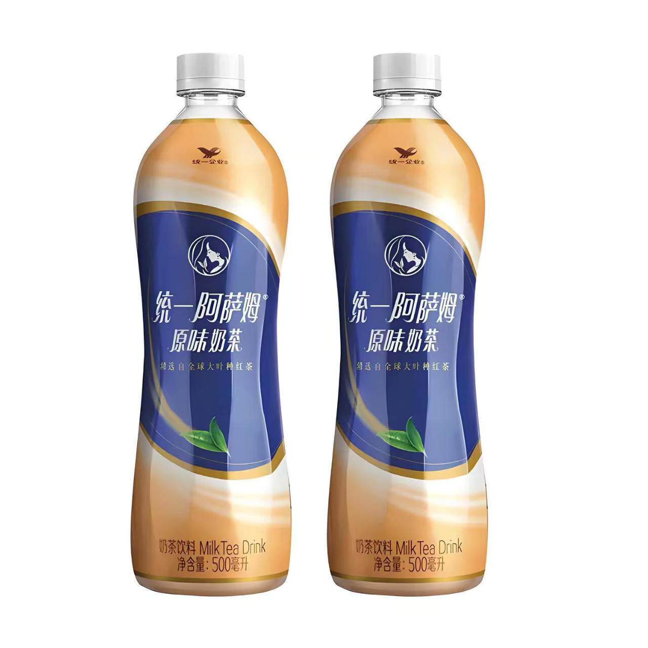 饮料统一阿萨姆原味奶茶500mL/1L经典冰红茶绿茶网红奶茶瓶装饮品图片