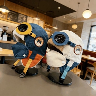 儿童帽子冬季男童女孩宝宝雷锋帽防风护耳冬天加厚保暖口罩滑雪帽