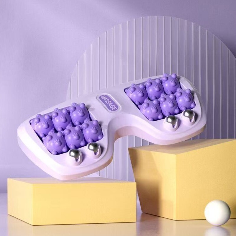 滚轮足底按摩器家用滚轮式泡按摩脚底足部穴位磁滚珠搓脚指按摩器