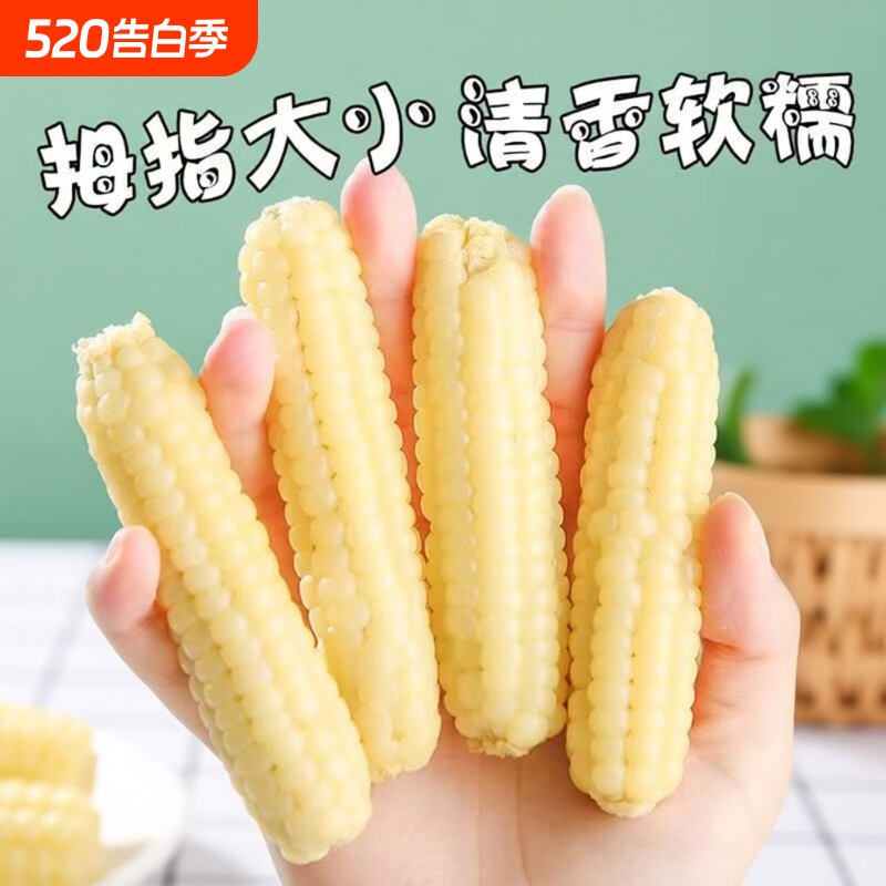 云南西双版纳儿童拇指玉米宝宝辅食新鲜手指香糯小玉米早餐香甜