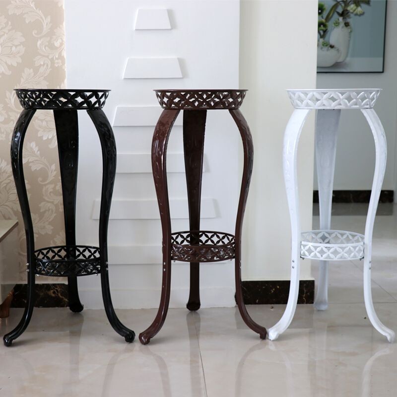 花架铁艺加厚多层客厅阳台落地粗腿花架子室内绿萝吊兰花盆架家用