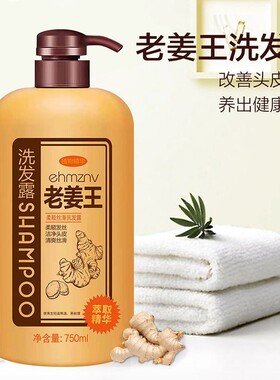 老生姜洗发水顺滑清爽香氛柔顺750ml*1瓶起