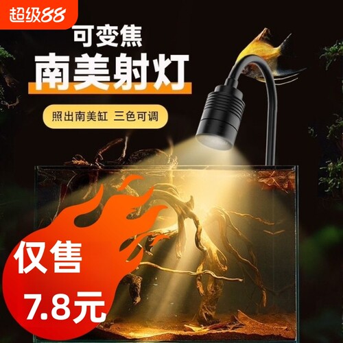 三定时迷你鱼缸射灯鱼缸灯南美造景水草灯led原生缸灯小缸发光