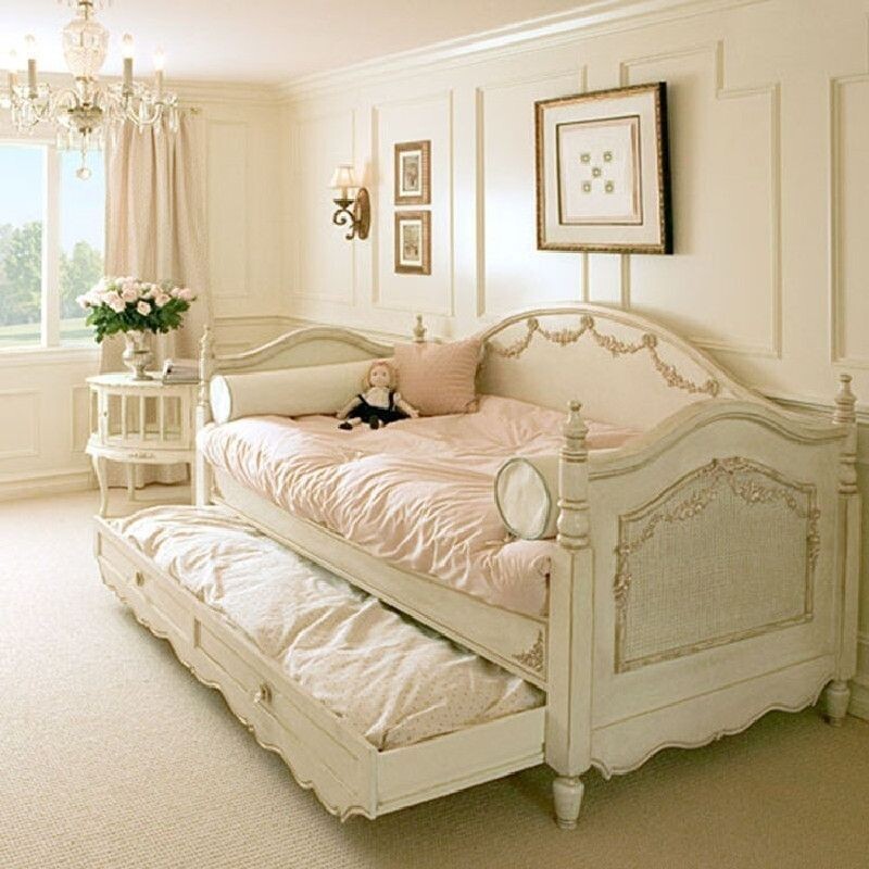 c美式雕花奢华实木床法式公主床藤艺储物沙发床