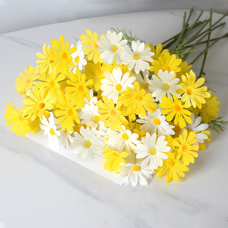 仿真花手捧花小雏菊5头写真道具假花装饰花装饰插花高级摆放花卉