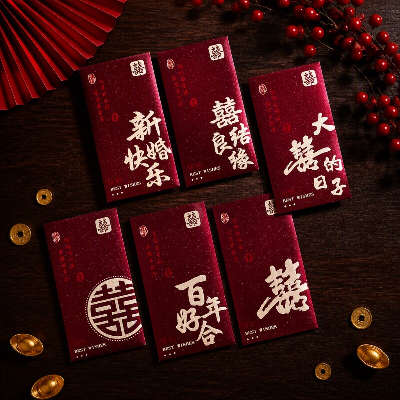 结婚红包随份子专用订婚礼创意个性喜字千元利是封2025新款红包袋图片