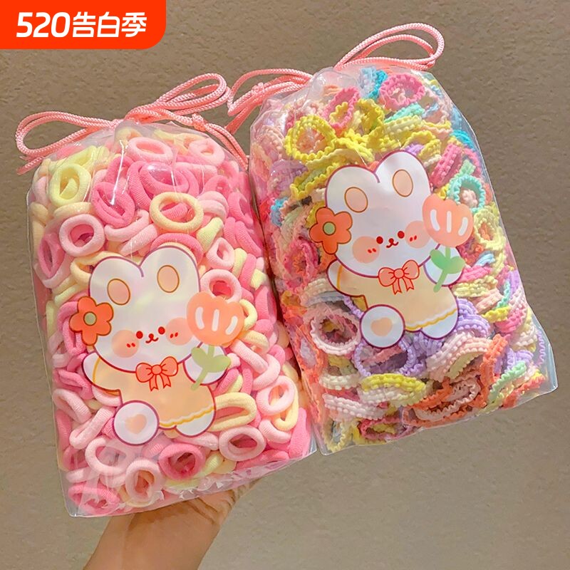 儿童高弹性皮筋女童宝宝发圈小女孩头发不伤橡皮筋毛巾头绳高颜值