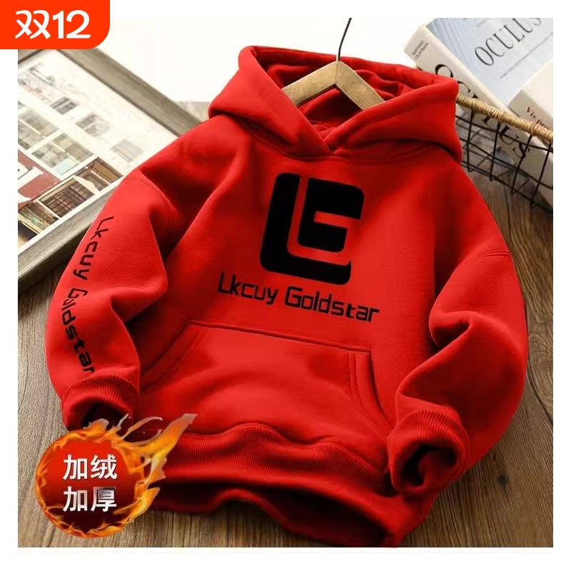 厂家直销秋冬季连帽加绒加厚卫衣