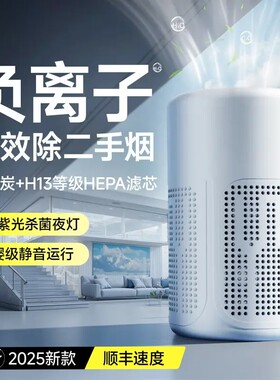 桌面空气净化器办公室除甲醛室内家用小型吸烟净化机除烟宠物味