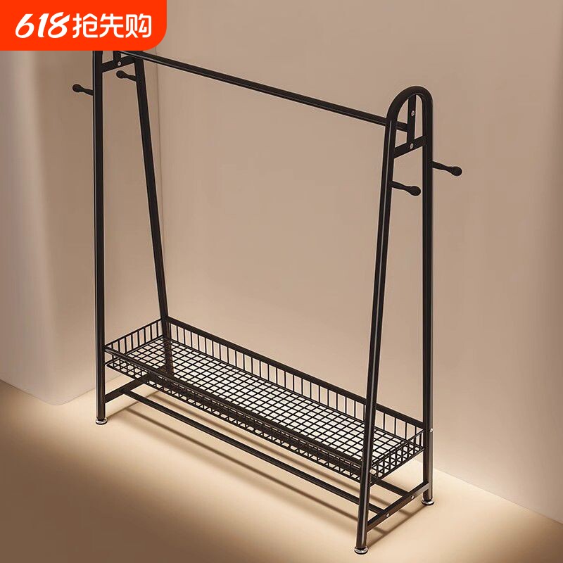 加厚挂衣架落地卧室家用晾衣架室内衣帽架置物架阳台衣柜宿舍结实