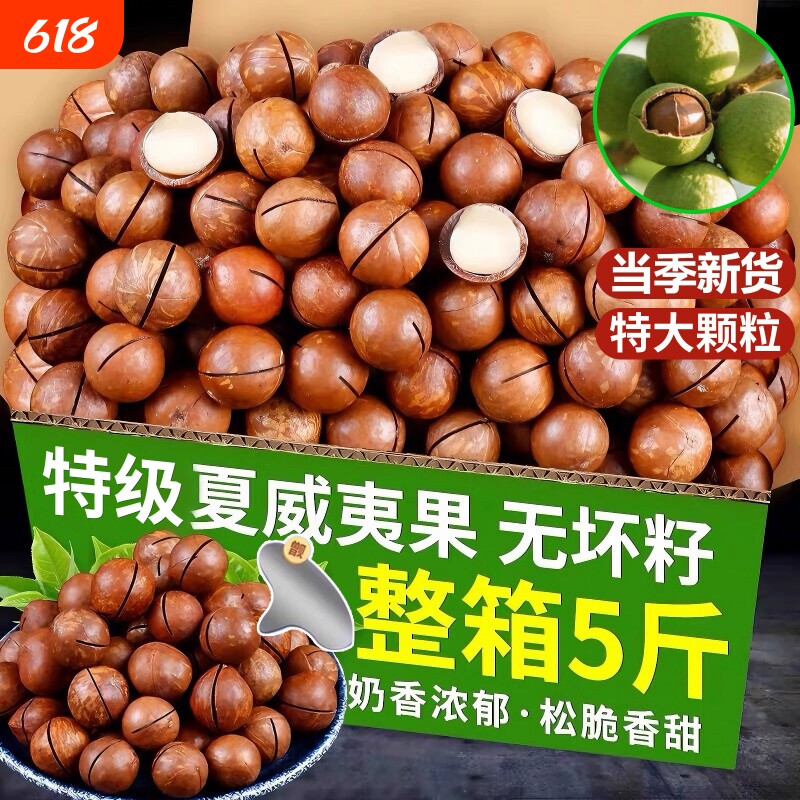 新货夏威夷果坚果进口颗粒年货零食干果整箱袋装健康好吃源头果仁