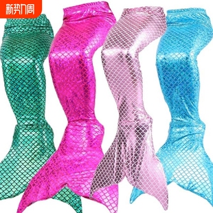 成人美人鱼泳衣尾巴带脚蹼 大人美人鱼衣服公主裙子服饰套装