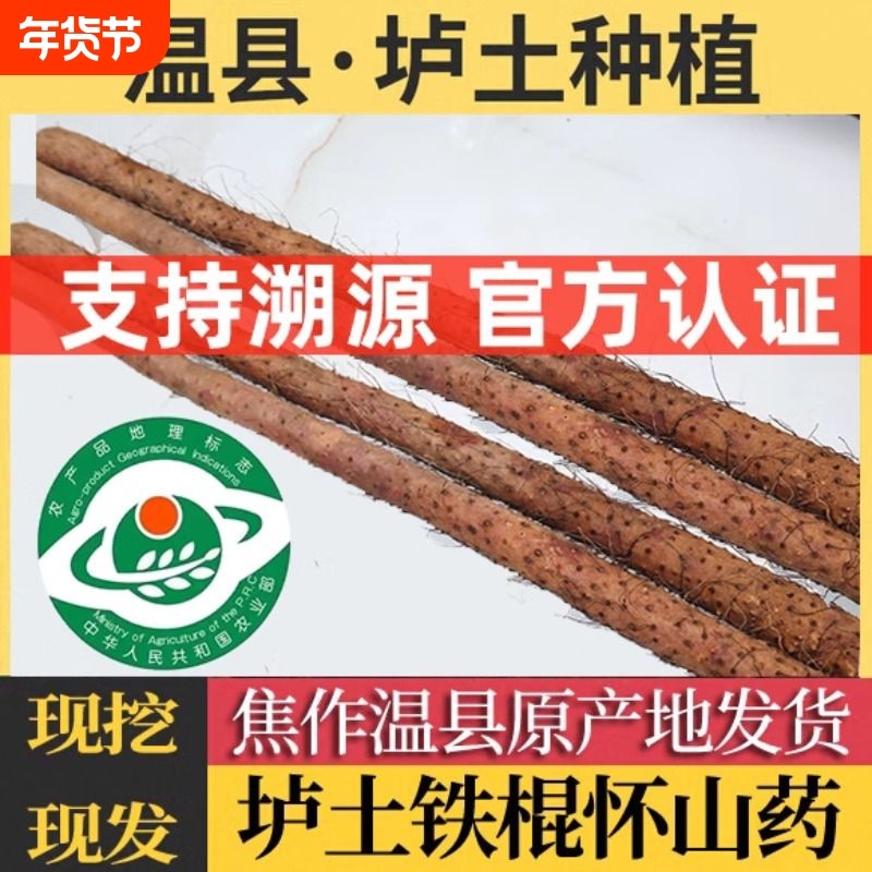 正宗河南焦作温县垆土铁棍山药铁杆怀山药新鲜淮山官方旗舰店特产
