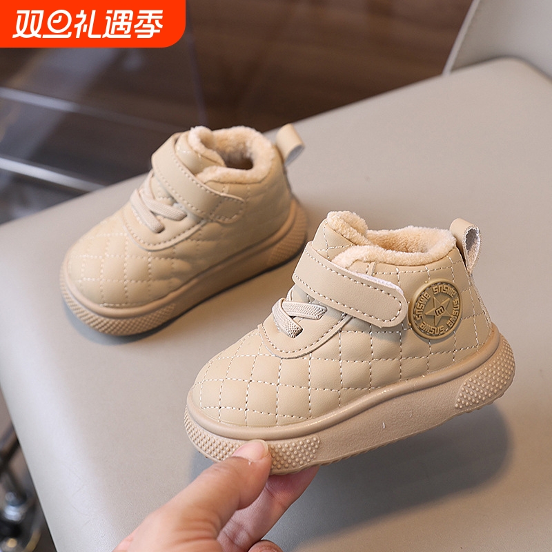宝宝鞋子男冬季加绒0一1-3岁婴幼儿棉鞋软底防滑女童保暖鞋雪地棉