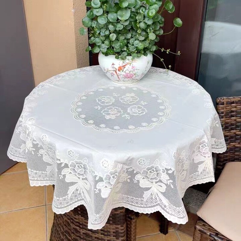 圆桌布防水防油免洗防烫塑料PVC家用耐热圆台布欧式大圆形餐桌布