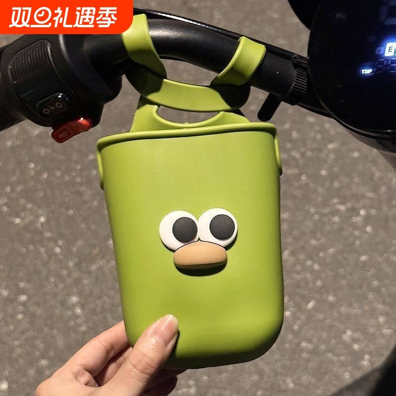 可爱小狗卡通自行车骑行水杯套水壶杯架配件电动车推车挂包