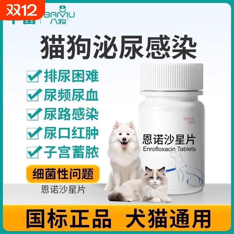 宠物恩诺沙星片尿血尿闭尿路感染
