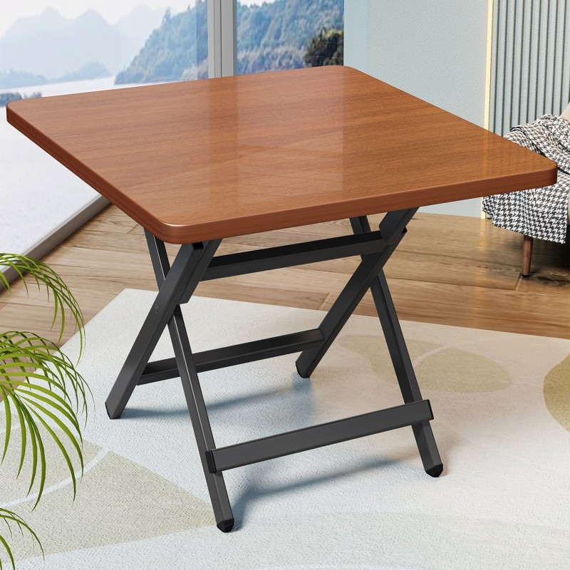 可折叠小桌子家用正方形餐桌户外露营便携式四方桌桌面折叠桌承重