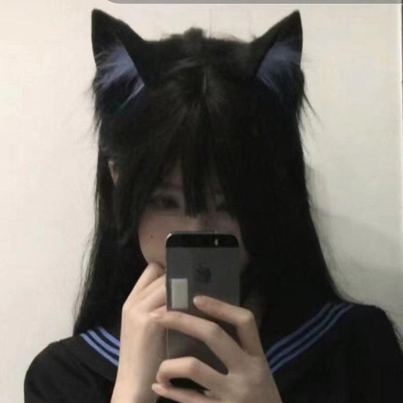 手作猫娘原创猫耳头饰发箍 cos彷真立体兽耳KC可爱毛绒耳朵lo
