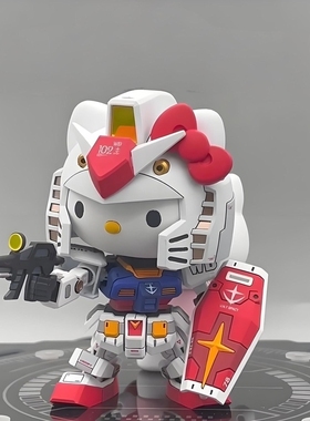 手工diy凯蒂猫网红潮玩模型玩具