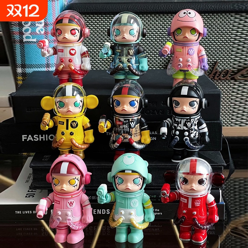 泡泡公仔mega珍藏系列100%MOLLY二代盲盒手办玛特茉莉2周年潮玩具