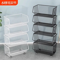 廚房置物多層移動落地小推車菜籃子零食玩具收納架子客廳蔬菜水果