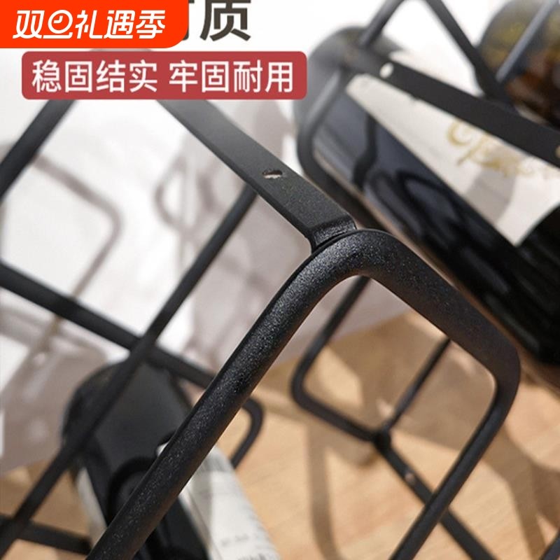 ?批发红酒架摆件葡萄酒菱形格子酒架轻奢家用客厅酒柜储酒瓶置