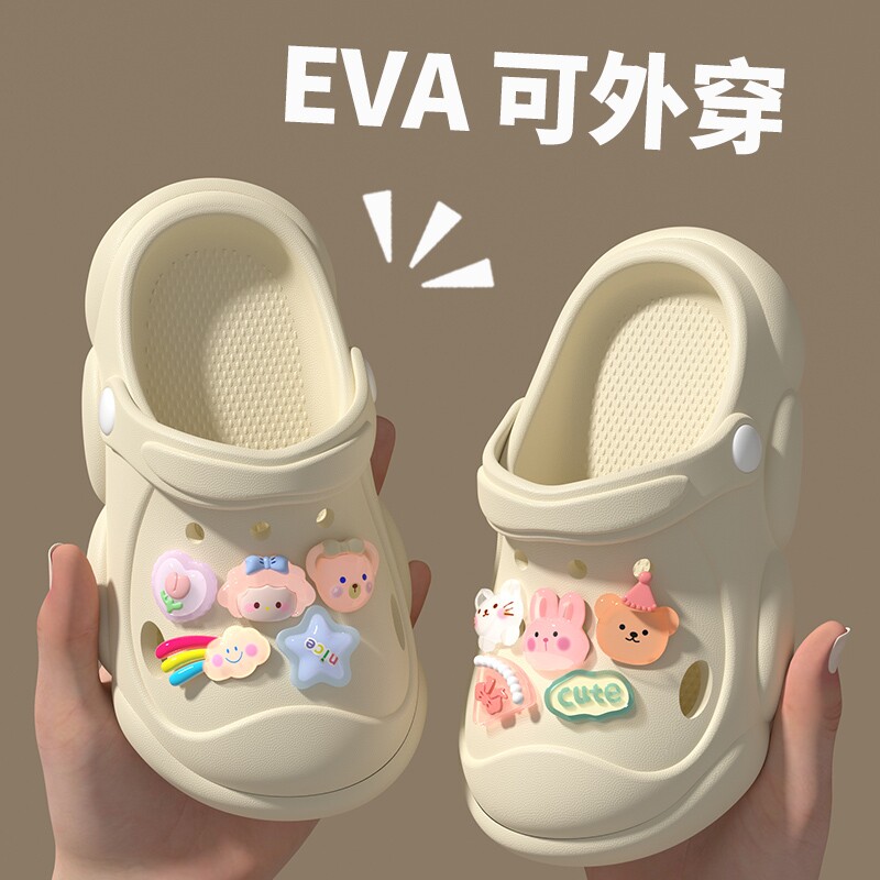 儿童洞洞鞋女童2025女款新款女孩拖鞋夏季轻便防滑eva外穿凉拖鞋