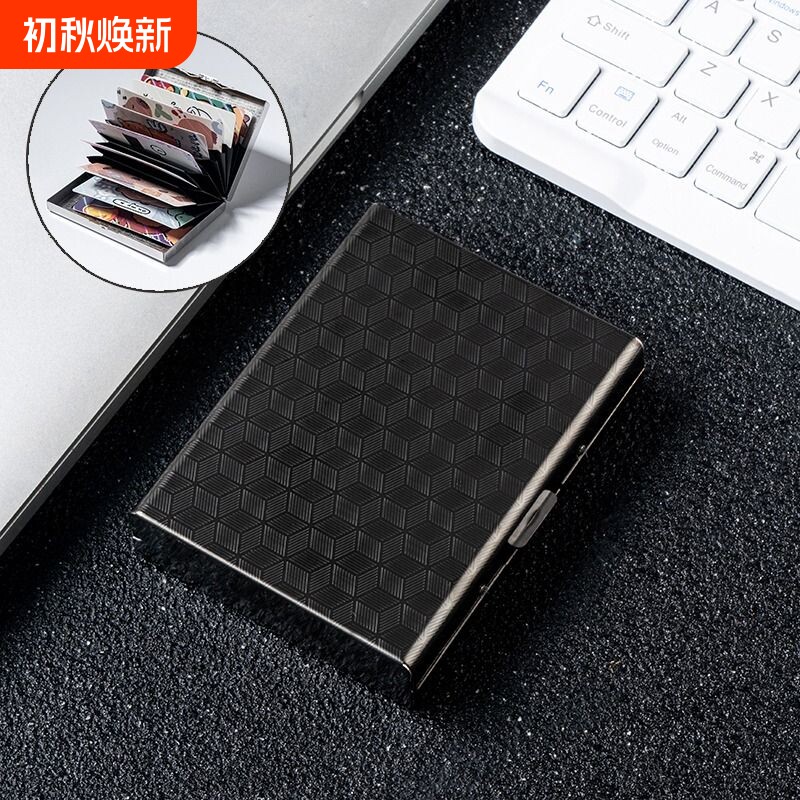 防盗刷防消磁不锈钢卡包图片