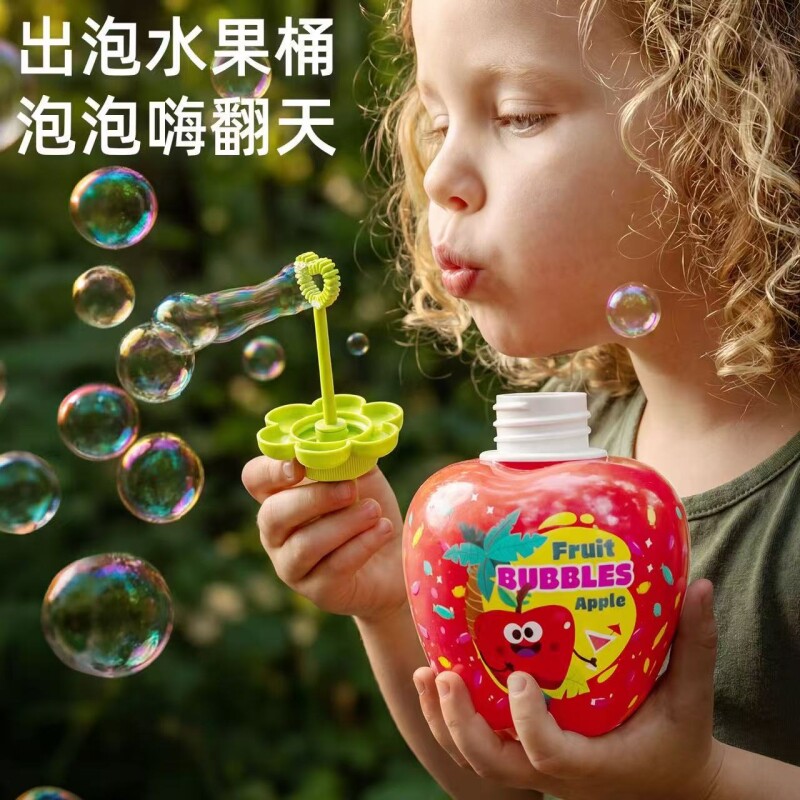 2026新款儿童不洒水果泡泡瓶吹泡泡水宝宝户外玩具不撒手持泡泡棒