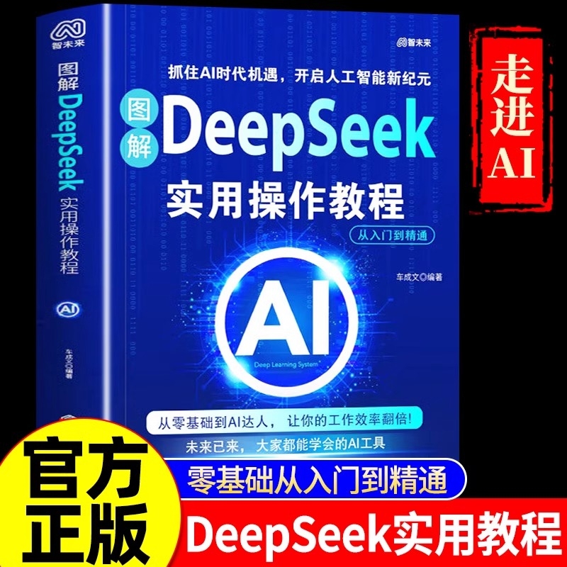 DeepSeek实用操作教程书完整版AI人工智能书籍deepseek从入门到精通极简入门与深度学习实战指南使用指导手册如何抖音关系问题图解