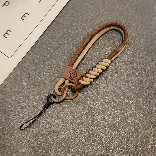 通用手机挂绳短款时尚女英伦风撞色编织绳手机壳挂链手提挂链防摔结实牢固钥匙耳机套相机挂件手腕带便携耐用