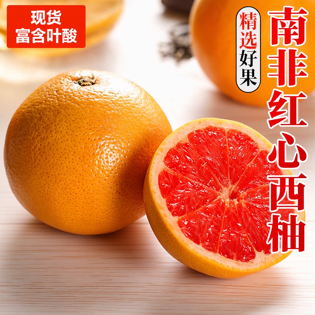 南非进口红心西柚10个当季现摘新鲜水果红肉蜜柚葡萄柚子整箱包邮
