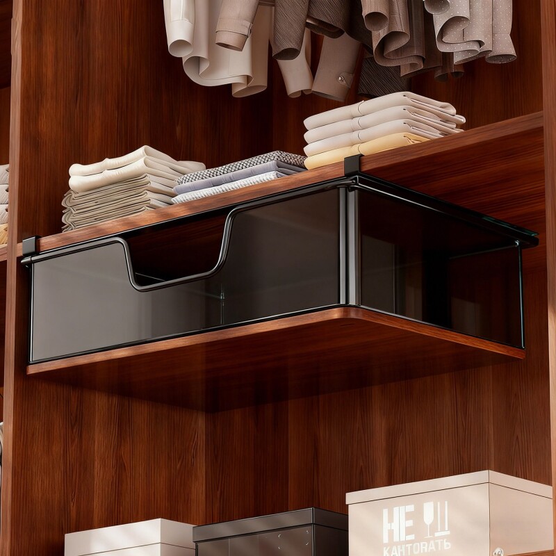 衣柜抽屉式分层整理架衣物储物架内衣袜子整理架大容量下挂式拉篮