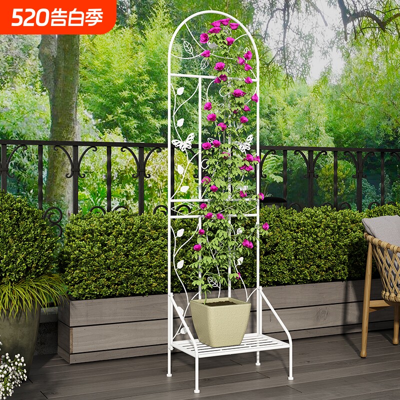 花架花园栅栏铁艺植物种植爬藤架户外支撑杆攀爬架铁线莲蔷薇月季