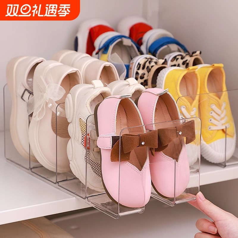 宝宝鞋架子透明鞋柜童鞋收纳盒家用门口小型收纳神器省空间置物架