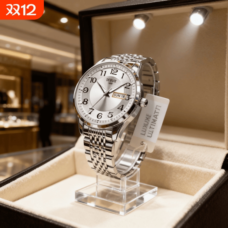 瑞士同款青少年初高中学生手表男款简约潮流全自动机械防水石英表