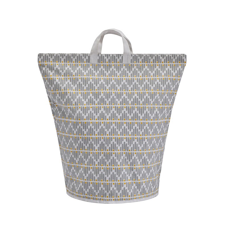 热销大容量帆布脏衣篮 便携式家用衣物收纳袋  可折叠手提洗衣篮