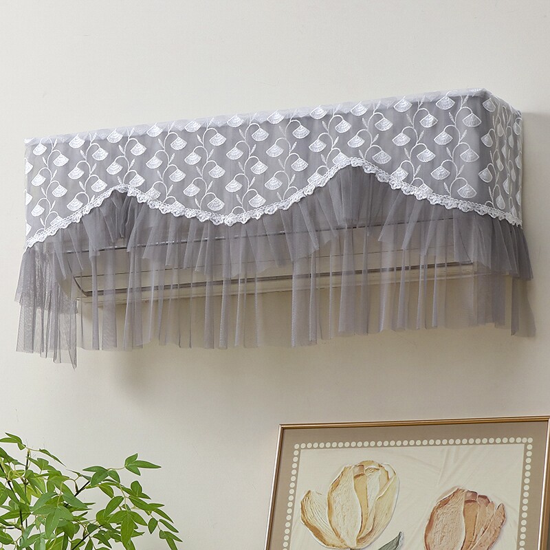 开机不取加衬空调挡风罩套帘防尘罩挂式美的格力布艺挂机通用罩子