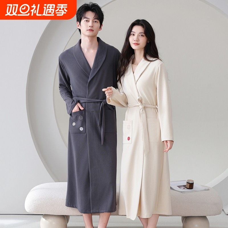 睡衣男女款袍秋冬2025新款情侣男士德绒家居服一男一女套装浴袍