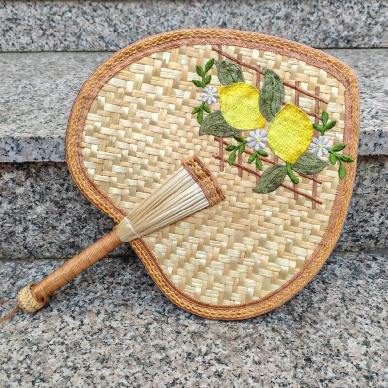 麦秆大蒲扇纯手工麦秆编织手摇扇芭蕉宝宝扇子夏天纳凉
