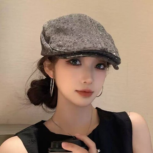 美式复古豹纹前进帽春夏