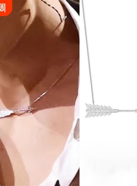 肖战大湾区同款项链 箭头锁骨链长款轻奢小众高级感男女款配饰