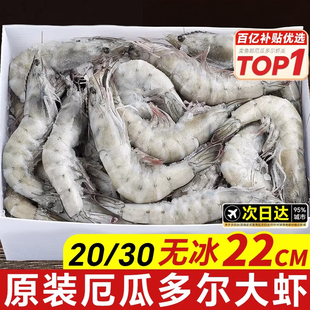 厄瓜多尔白虾大虾鲜活速冻盐冻2030南美白虾基围虾海虾对虾类海鲜