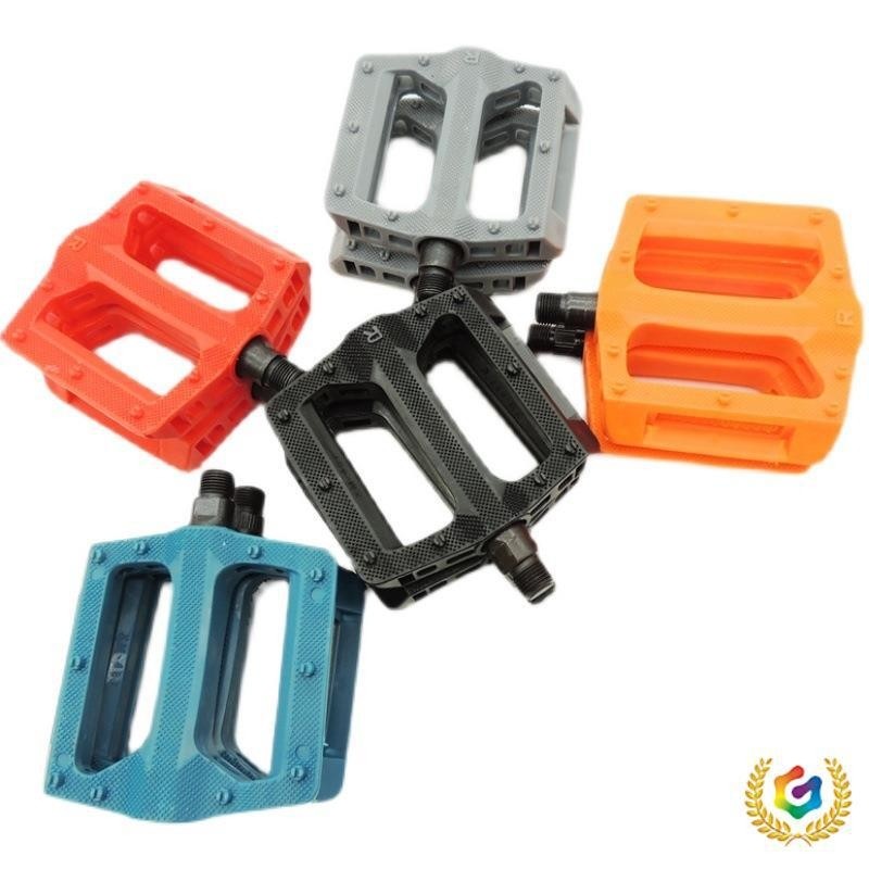 ?加宽加厚山地自行车塑料防滑脚踏 滚珠脚蹬折叠车彩色脚踏板