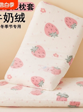 牛奶绒深睡记忆枕枕套70x42x10整42x70cm枕头套8专用12酒店