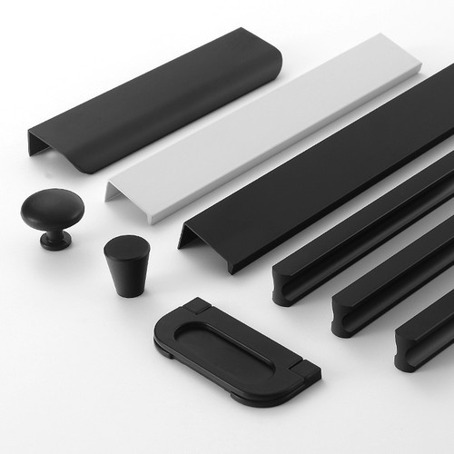 免打孔隐形铝合金简约柜门长拉手