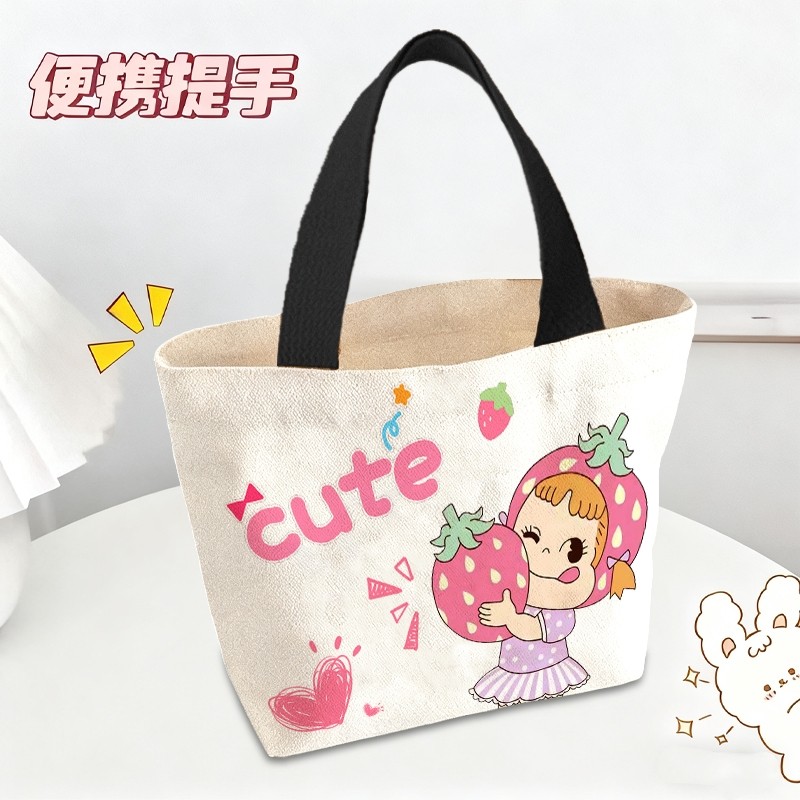 帆布包女2025春夏新款手提袋时尚手拎布袋饭盒包上班手提小包便携